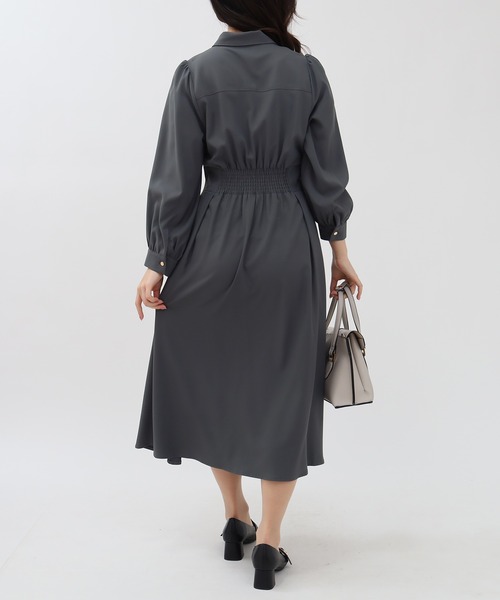 TRUDEA（トルディア）の「コルセットシャツワンピース（ワンピース・レディース・グレー/カーキ・SMALL/MEDIUM/LARGE）」の12枚目の写真