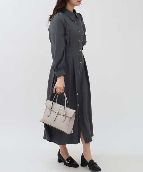 TRUDEA（トルディア）の「コルセットシャツワンピース（ワンピース・レディース・グレー/カーキ・SMALL/MEDIUM/LARGE）」の13枚目の写真