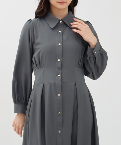 TRUDEA（トルディア）の「コルセットシャツワンピース（ワンピース・レディース・グレー/カーキ・SMALL/MEDIUM/LARGE）」の14枚目の写真