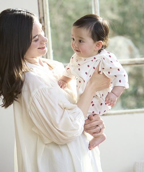 petit main（プティマイン）の「【弱酸性】7分袖2WAYオール（ロンパース・キッズ・ライトカーキ/ブルーグレー/サーモンピンク/ラベンダー・50-70cm）」の22枚目の写真