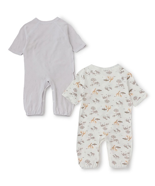 petit main（プティマイン）の「【弱酸性】7分袖2WAYオール（ロンパース・キッズ・ライトカーキ/ブルーグレー/サーモンピンク/ラベンダー・50-70cm）」の20枚目の写真