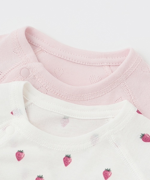 petit main（プティマイン）の「【弱酸性】7分袖2WAYオール（ロンパース・キッズ・ライトカーキ/ブルーグレー/サーモンピンク/ラベンダー・50-70cm）」の18枚目の写真