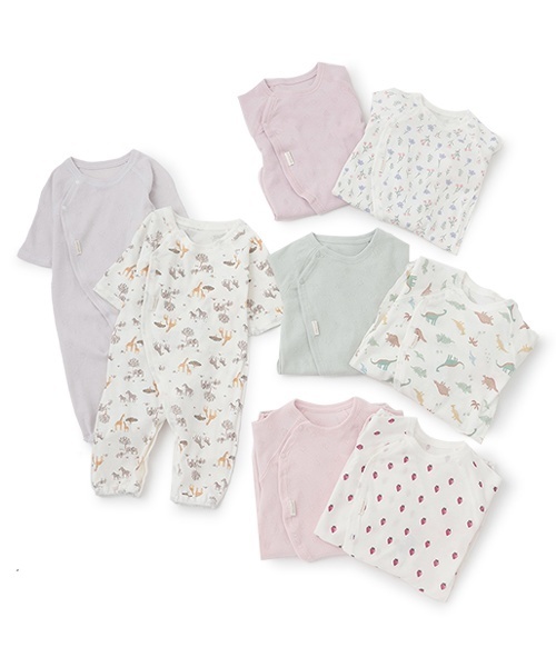 petit main（プティマイン）の「【弱酸性】7分袖2WAYオール（ロンパース・キッズ・ライトカーキ/ブルーグレー/サーモンピンク/ラベンダー・50-70cm）」の8枚目の写真