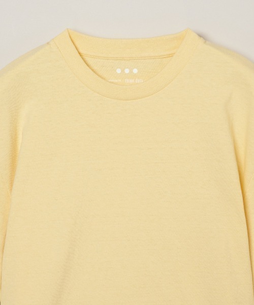 three dots(スリードッツ)の「オーガニック リサイクルコットン Tシャツ(Tシャツ/カットソー・メンズ・ネイビー/ホワイト/ホワイト系その他7・L/M/S)」の6枚目の写真