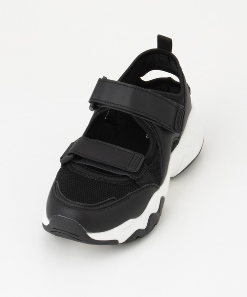 Honeys（ハニーズ）の「スニーカーサンダル（サンダル・レディース・ブラック/ブラック×ホワイト・L/LL/M/S）」の10枚目の写真