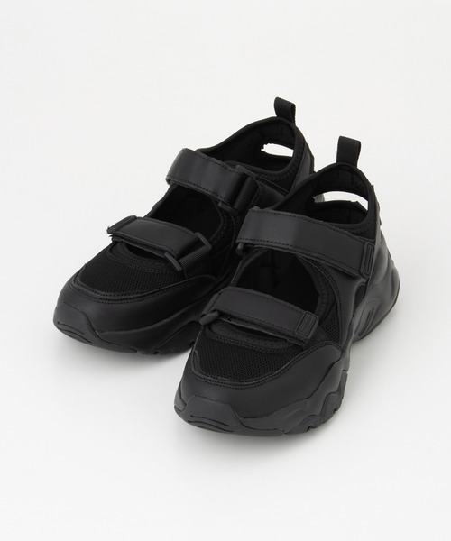 Honeys（ハニーズ）の「スニーカーサンダル（サンダル・レディース・ブラック/ブラック×ホワイト・L/LL/M/S）」の12枚目の写真