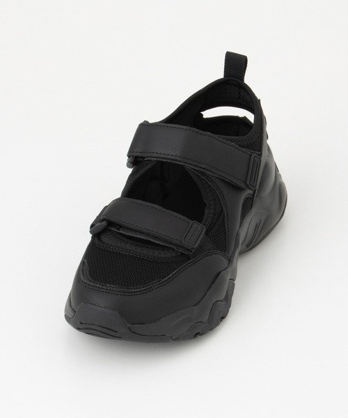 Honeys（ハニーズ）の「スニーカーサンダル（サンダル・レディース・ブラック/ブラック×ホワイト・L/LL/M/S）」の13枚目の写真