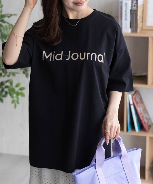 HusHusH（ハッシュアッシュ）の「HusHusH ロゴプリントチュニック（Tシャツ/カットソー・レディース・ブラック/オフホワイト/ベージュ・L/M）」の11枚目の写真