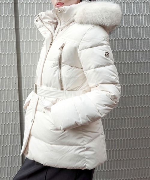 セール】ベルテッド フォー ジップ パファージャケット（ダウン