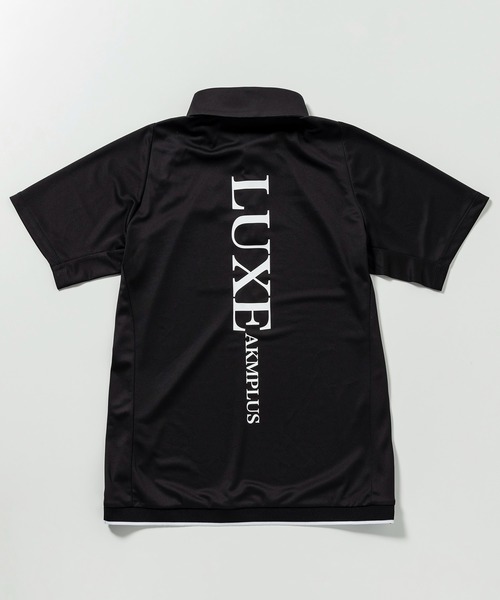 LUXEAKMPLUS(リュクスエイケイエムプラス)の「LUXEAKMPLUS(リュクスエイケイエムプラス)ゴルフ バックロゴ 半袖ポロシャツ(吸水速乾 / UVカット)(ポロシャツ・メンズ・カーキ/ホワイト/ブラック・S/M/L/XL/XXL)」の21枚目の写真