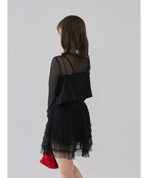 ZOE シースルートップス ZOE シースルートップス SET] シースルーシアーニットトップス