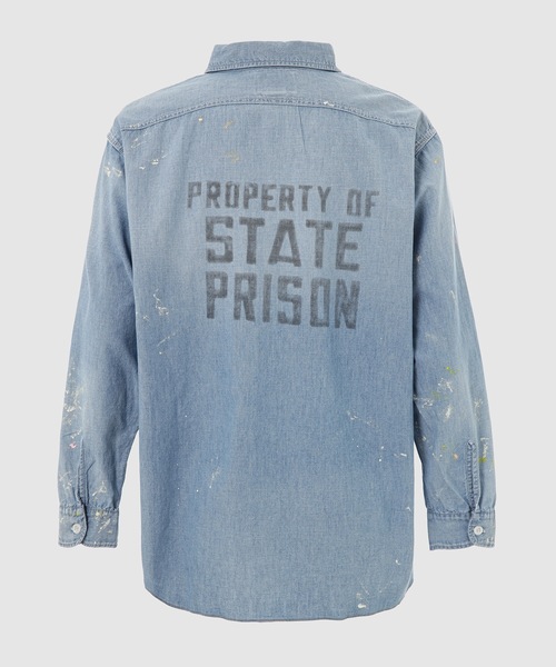 BOW WOW（バウワウ）の「STATE PRISON CHAM BRAY SHIRTS（シャツ/ブラウス・メンズ・インディゴブルー・XL/L）」の2枚目の写真