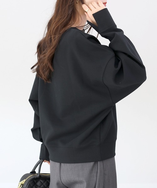 Aletta vita(アレッタビータ)の「T/Cスムースドルマンプルオーバー(Tシャツ/カットソー・レディース・ベージュ/ネイビー/ブラック・M)」の6枚目の写真