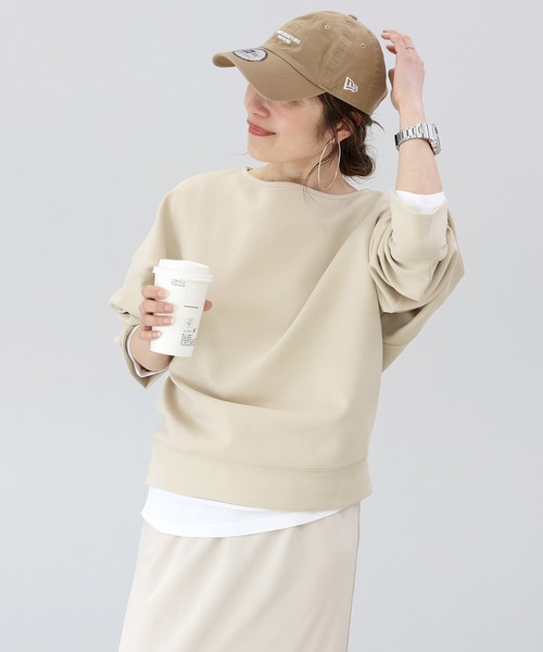 Aletta vita(アレッタビータ)の「T/Cスムースドルマンプルオーバー(Tシャツ/カットソー・レディース・ベージュ/ネイビー/ブラック・M)」の18枚目の写真