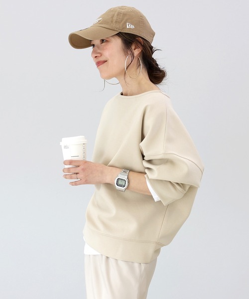 Aletta vita(アレッタビータ)の「T/Cスムースドルマンプルオーバー(Tシャツ/カットソー・レディース・ベージュ/ネイビー/ブラック・M)」の19枚目の写真
