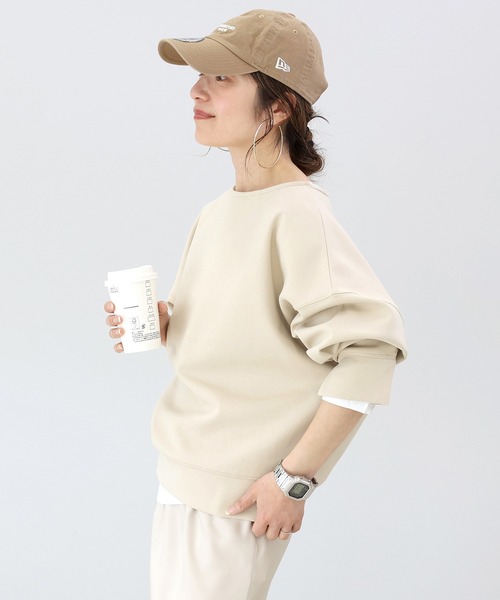 Aletta vita(アレッタビータ)の「T/Cスムースドルマンプルオーバー(Tシャツ/カットソー・レディース・ベージュ/ネイビー/ブラック・M)」の20枚目の写真