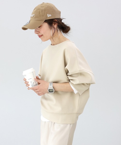 Aletta vita(アレッタビータ)の「T/Cスムースドルマンプルオーバー(Tシャツ/カットソー・レディース・ベージュ/ネイビー/ブラック・M)」の21枚目の写真