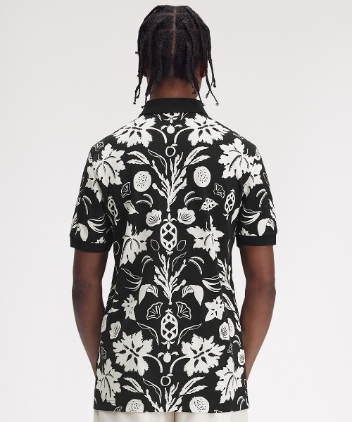 【同じ服2枚】FRED PERRY×LIBERTY / コラボポロシャツ 花柄 限定コラボ！フレッドペリー×リバティ花柄半袖ポロシャツL/別注