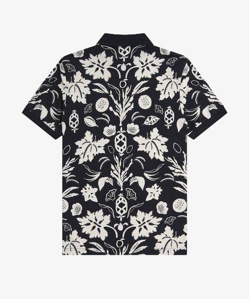 セール】Botanical Print Polo Shirt／ボタニカルプリント