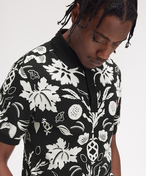 FRED PERRY フレッドペリー フローラル フラワープリント ポロシャツ FRED PERRY フレッドペリー フローラル フラワープリント