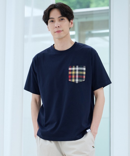 Arnold Palmer（アーノルドパーマー）の「シェア パーマーチェックリブ ポケット Tシャツ（Tシャツ/カットソー・レディース・ライトベージュ/ホワイト/ネイビー・LL/L/M/S/XS）」の17枚目の写真