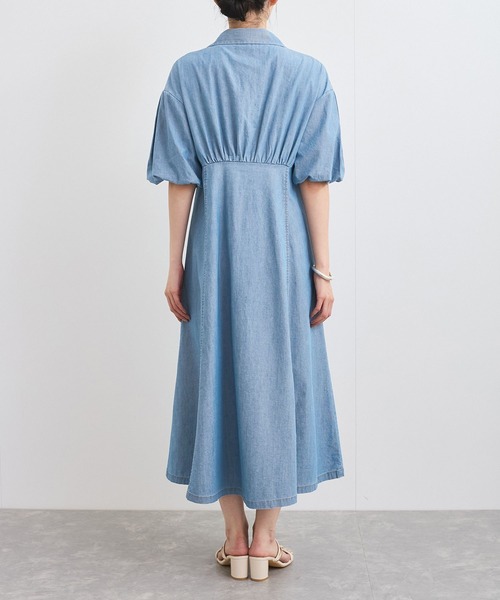 VIS(ビス)の「バルーンスリーブデニムワンピース(ワンピース・レディース・サックスブルー/ブルー・FREE)」の18枚目の写真