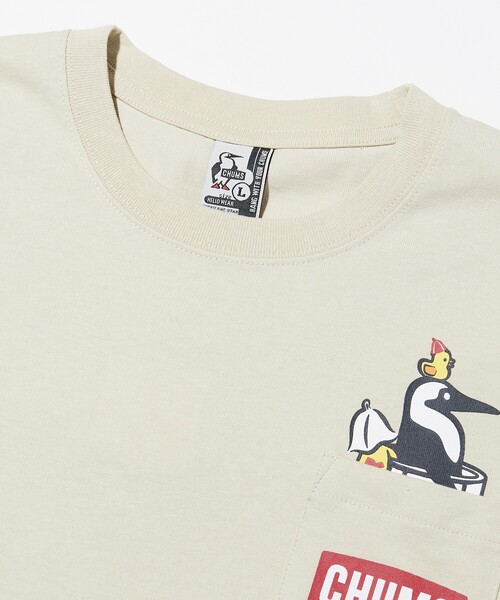 CHUMS(チャムス)の「CHUMS×SAUVENIR/チャムス×サウベニア 別注 オールナイト37 バックプリントTee/整う/サウナ(Tシャツ/カットソー・メンズ・ホワイト/ブラック/その他/グレイッシュベージュ・MEDIUM/LARGE/X-LARGE)」の6枚目の写真