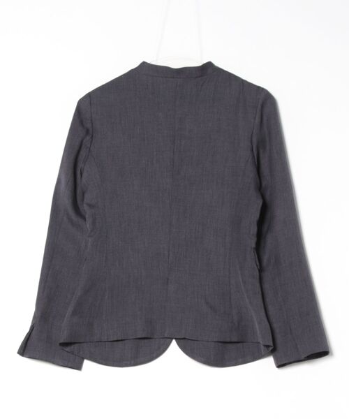 m.f.editorial(エムエフエディトリアル)の「【ストレッチ ウォッシャブル】m.f.エディトリアルレディース カラーレスジャケット 紺(セットアップ可能)(スーツジャケット・レディース・ネイビー・S/MEDIUM/LARGE/X-LARGE)」の3枚目の写真