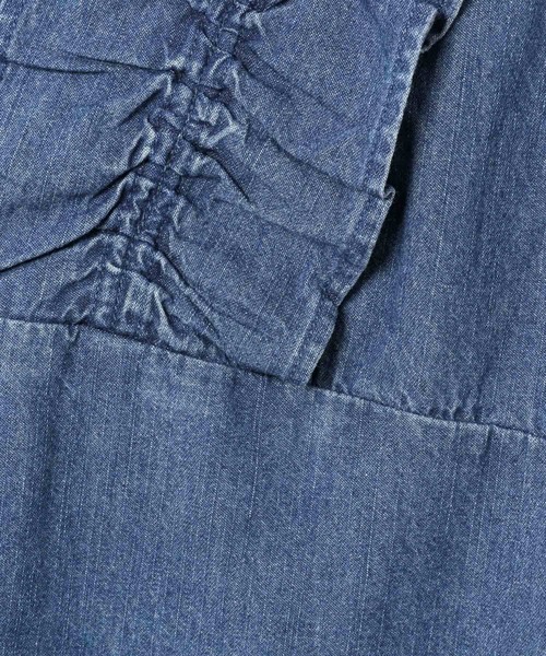 LEPSIM（レプシィム）の「デニムフリルベスト　288159（ベスト・レディース・ブルー/チャコールグレー・FREE）」の3枚目の写真