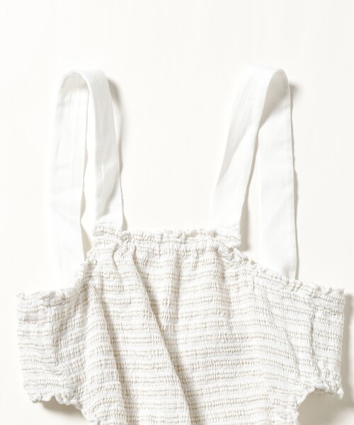 Ray BEAMS(レイビームス)の「ELINA LEBESSI / MINI TIED SMOKED TOP(キャミソール・レディース・オフホワイト・SMALL)」の3枚目の写真