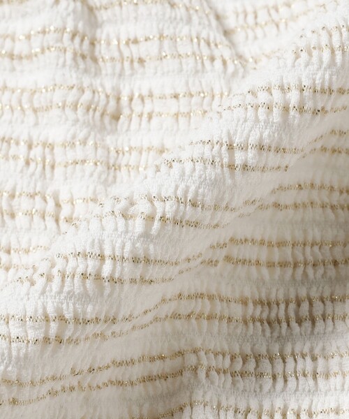 Ray BEAMS(レイビームス)の「ELINA LEBESSI / MINI TIED SMOKED TOP(キャミソール・レディース・オフホワイト・SMALL)」の7枚目の写真