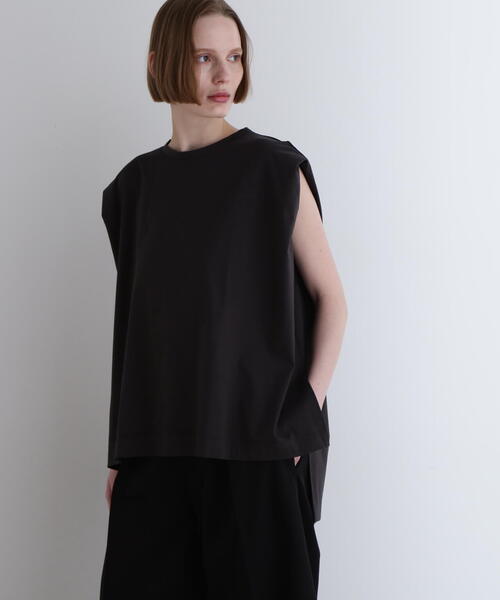 新作からSALEアイテム等お得な商品満載 ◇シルキースムースノースリーブT（Tシャツ/カットソー）｜LE トップス