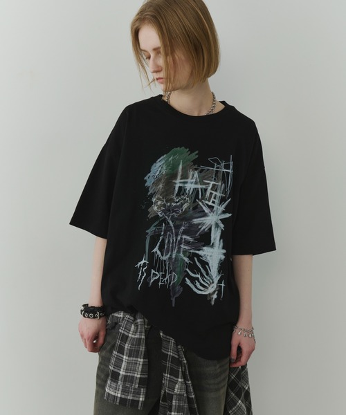 AIVER（アイバー）の「AIVER　スクリブルS/S TEE（Tシャツ/カットソー・メンズ・ブラック/チャコールグレー/アッシュグレー・SMALL/MEDIUM/LARGE）」の16枚目の写真