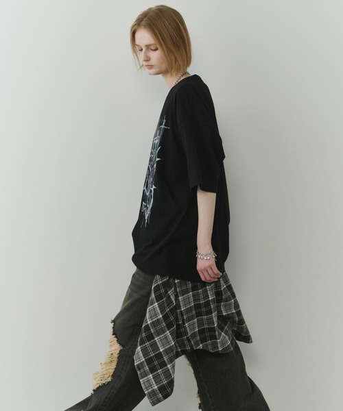 AIVER（アイバー）の「AIVER　スクリブルS/S TEE（Tシャツ/カットソー・メンズ・ブラック/チャコールグレー/アッシュグレー・SMALL/MEDIUM/LARGE）」の13枚目の写真