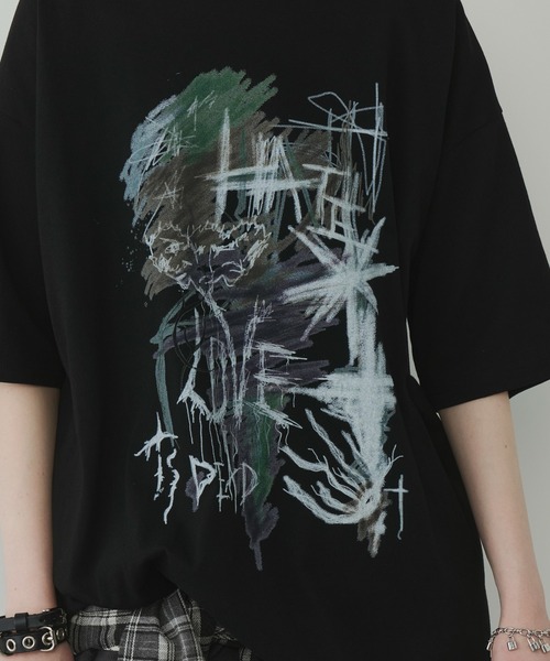 AIVER（アイバー）の「AIVER　スクリブルS/S TEE（Tシャツ/カットソー・メンズ・ブラック/チャコールグレー/アッシュグレー・SMALL/MEDIUM/LARGE）」の11枚目の写真