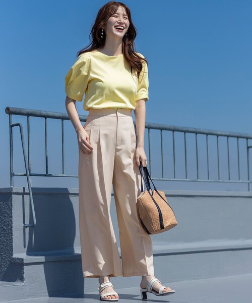ANY SIS(エニィスィス)の「スイートクール ワイドパンツ(その他パンツ・レディース・ベージュ系/ネイビー系/黄土色系・0)」の6枚目の写真