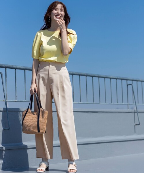 ANY SIS(エニィスィス)の「スイートクール ワイドパンツ(その他パンツ・レディース・ベージュ系/ネイビー系/黄土色系・0)」の7枚目の写真