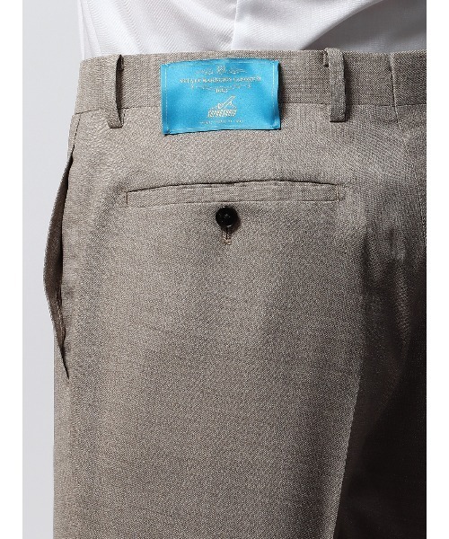 SUIT SQUARE（スーツスクエア）の「テーパードパンツ CANONICO SUPERSONIC 無地（スーツパンツ・メンズ・ベージュ系/ネイビー系・3L/LL/L/M/S）」の9枚目の写真