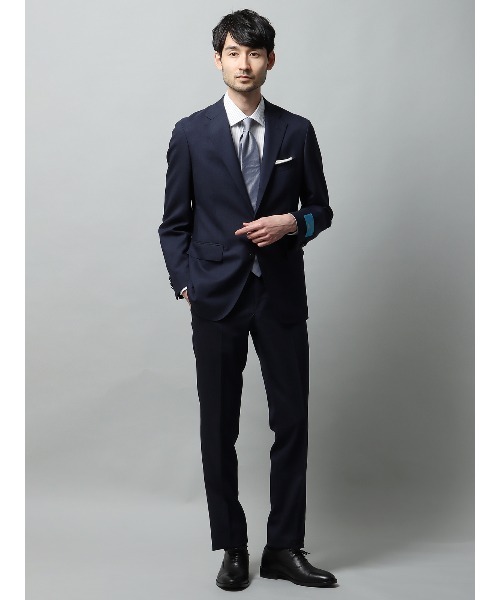 SUIT SQUARE（スーツスクエア）の「テーパードパンツ CANONICO SUPERSONIC 無地（スーツパンツ・メンズ・ベージュ系/ネイビー系・3L/LL/L/M/S）」の12枚目の写真