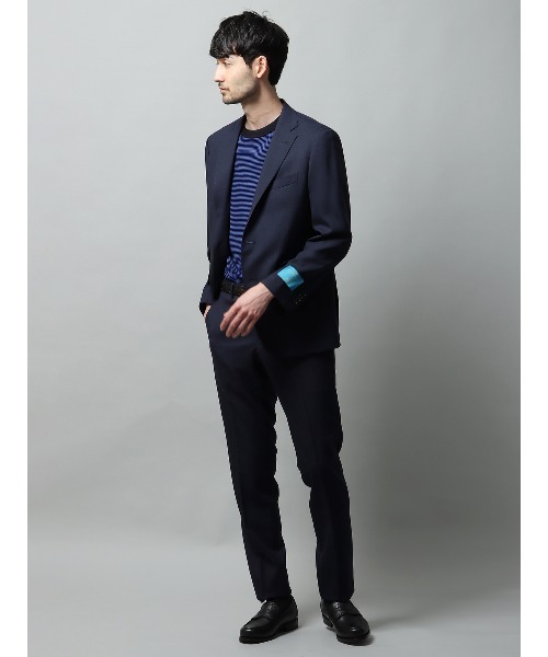 SUIT SQUARE（スーツスクエア）の「テーパードパンツ CANONICO SUPERSONIC 無地（スーツパンツ・メンズ・ベージュ系/ネイビー系・3L/LL/L/M/S）」の13枚目の写真