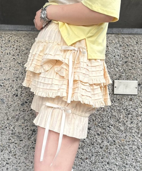 Candy Stripper(キャンディストリッパー)の「TINY RIBBON FRILL ドロワーズ(その他パンツ・レディース・イエロー系その他/ライトブルー/ブラック/オフホワイト・FREE)」の21枚目の写真