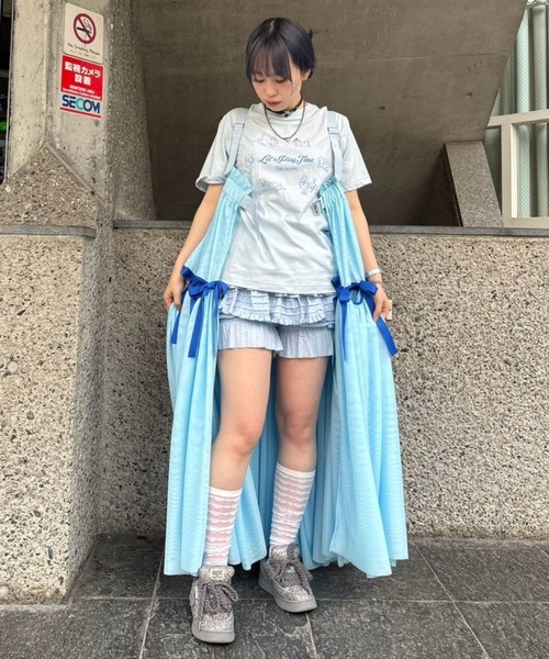 【美品】CandyStripper バルーンパンツ シルバースパンコール リボン 美品】CandyStripper バルーンパンツ シルバースパンコール