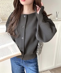 classicalelf（クラシカルエルフ）の「抜け感と着回し力。前後2wayゆったりシルエットラグランニットカーディガン（長袖）（カーディガン/ボレロ）」