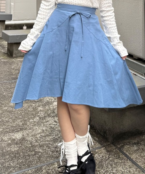 IRRE HEM FLARE SKIRT/イレヘムフレアスカート（スカート）｜hugi