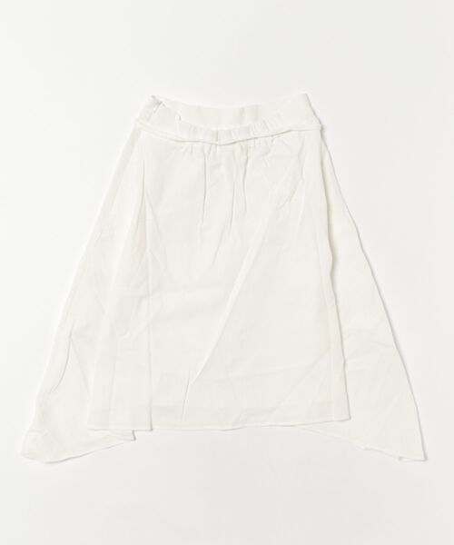 hugi(ハギ)の「IRRE HEM FLARE SKIRT/イレヘムフレアスカート(スカート・レディース・オフホワイト/サックスブルー・FREE)」の12枚目の写真