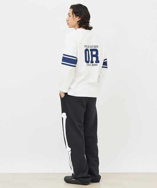 POLeR(ポーラー)の「【POLeR/ポーラー】 FOOTBALL SHIRT/フットボール ロングtシャツ/ユニセックス(Tシャツ/カットソー・メンズ・グリーン/ホワイト/ネイビー・M/L/XL)」の7枚目の写真
