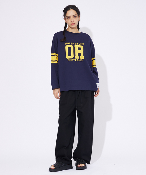 POLeR(ポーラー)の「【POLeR/ポーラー】 FOOTBALL SHIRT/フットボール ロングtシャツ/ユニセックス(Tシャツ/カットソー・メンズ・グリーン/ホワイト/ネイビー・M/L/XL)」の17枚目の写真