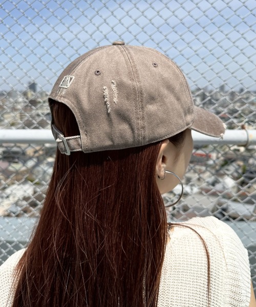 MLB（メジャーリーグベースボール）の「【日本未発売/WEB限定】MLB KOREA(エムエルビーコリア)/ダメージ ウォッシング ロゴ刺繍 ベースボール キャップ 帽子/damage washing unstructured ball-cap（キャップ・レディース・ダークグレー/ブラウン/ワインレッド・FREE）」の19枚目の写真
