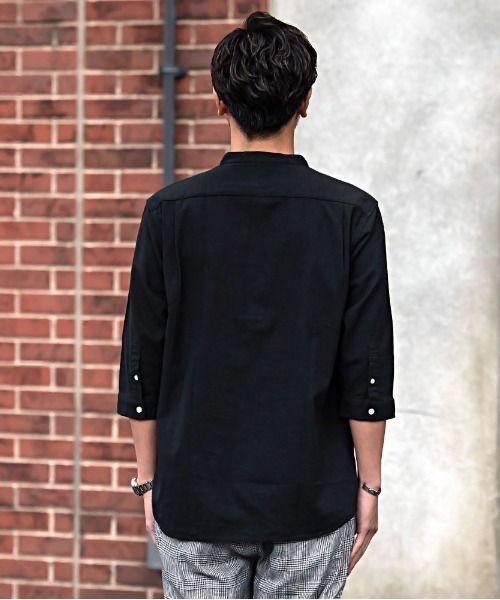 SILVER BULLET（シルバーバレット）の「『CavariA/キャバリア』パナマバンドカラーカプリ7分袖シャツ（シャツ/ブラウス・メンズ・ピンク/ミント/ホワイト系1/ブラック/ネイビー/ベージュ/ブルー系1/ホワイト・XL/L/M）」の17枚目の写真