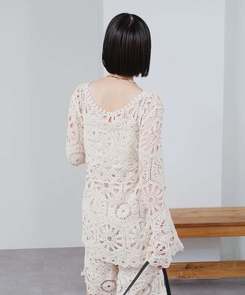 セール】クロシェトップス＆ ビスチェSET（シャツ/ブラウス）｜mystic